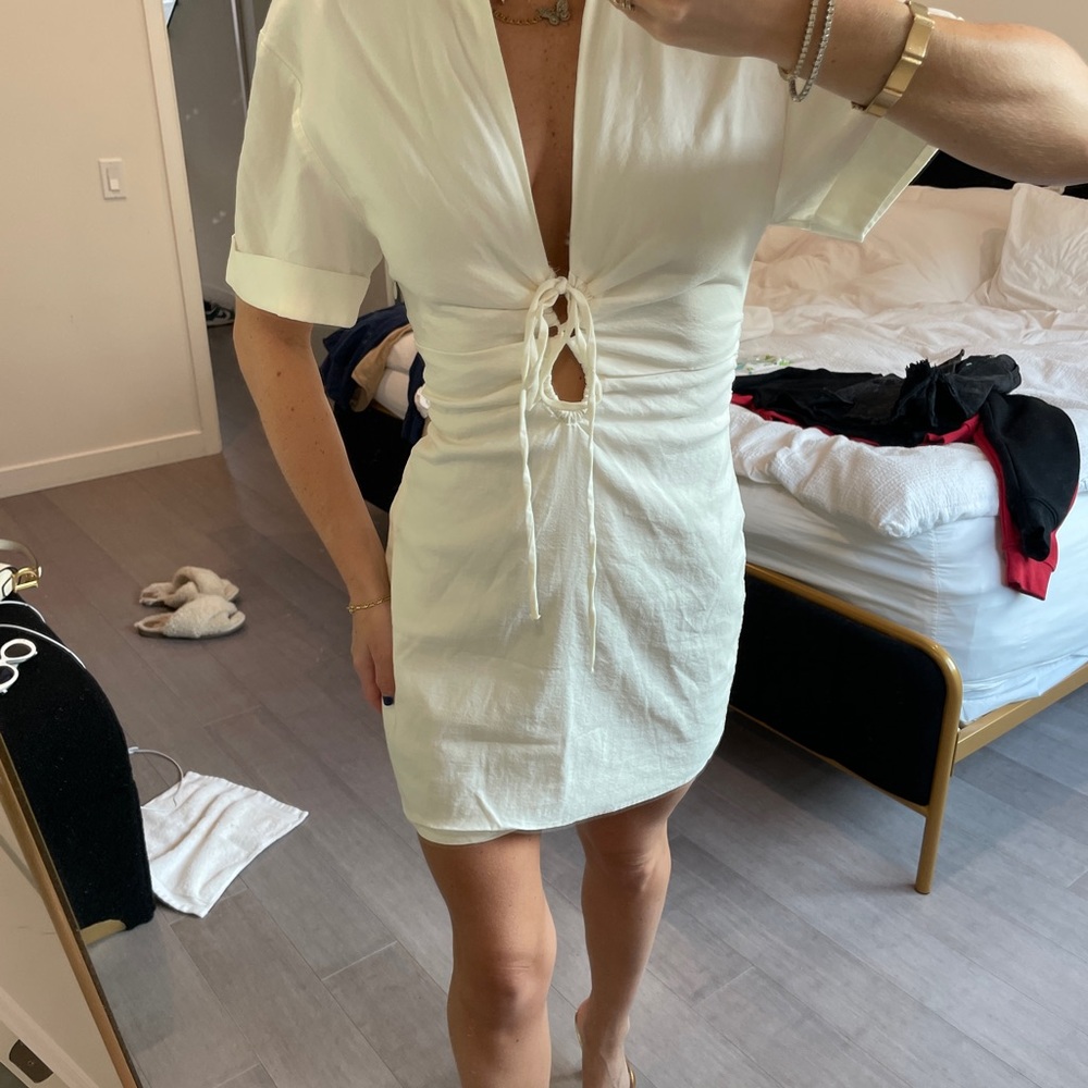 Zara mini white dress.